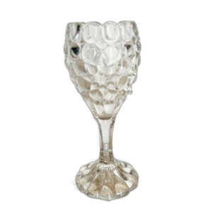 Vintage EAPG Bellaire Goblet Company Queen's Necklace Clear Wine Water Glass 9"